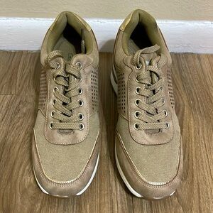 High Heeld Wedge Sneakers for Women - Ladies Hidden Sneakers Lace Up Shoes